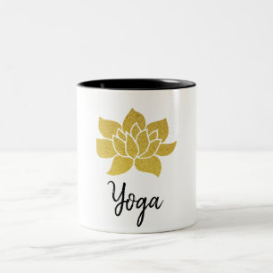 *~* GoldLotus-YogaYogi goldenes Lotus Zweifarbige Tasse