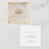 Goldlotusdesign Quadratische Visitenkarte (Vorne/Hinten)