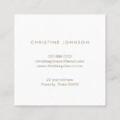 Goldlotusdesign Quadratische Visitenkarte (Rückseite)