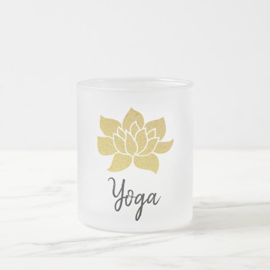 *~* GoldLotusyogi-Yoga goldenes Lotus Mattglastasse (Mittel)