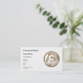 Goldlöwe-Tierkreis-Löwe-Astrologie-Zeichen Visitenkarte (Stehend Vorderseite)