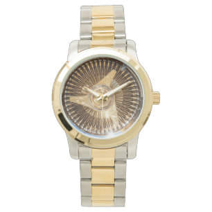 Goldlowrider-dreht niedriger Reiter-Draht Armbanduhr