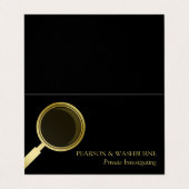 Goldlupe - Detektiv Visitenkarten (Außenseite Aufgefaltet)