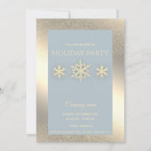 Goldluxuriöse Schneeflocken - Weihnachtsfest im Un Einladung (Vorderseite)