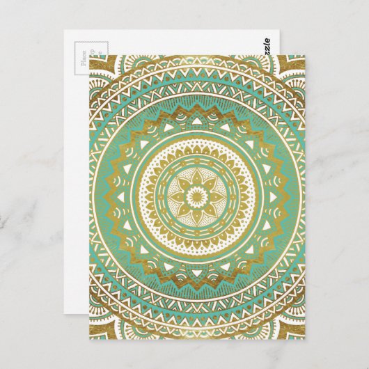 Goldmadala Postkarte (Vorne/Hinten)