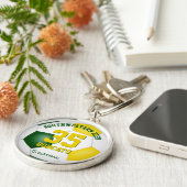 Goldmädchen-Fußball-Fußball Schlüsselanhänger (Seite)