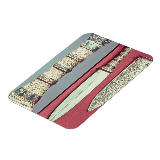 Goldmagger und -schuh, Schatz von Tutankhamun, c.1 Magnet (Linke Seite)