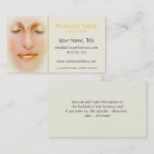 Goldmake-upfrauen-natürliche Visitenkarten Visitenkarte (Vorne/Hinten)