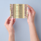Goldmakeup Beauty Salon Rose Haar Nägel Glitzer Flyer (Gruppe)