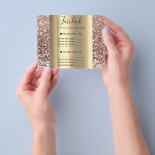 Goldmakeup Beauty Salon Rose Haarbängel Flyer (Gruppe)