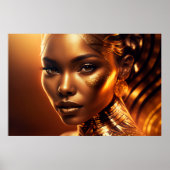 Goldmakeup-Portrait Poster (Vorne)