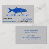 Goldmakrelen-Bar u. Grill-Geschäfts-Karte Visitenkarte (Vorne/Hinten)