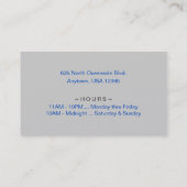 Goldmakrelen-Bar u. Grill-Geschäfts-Karte Visitenkarte (Rückseite)