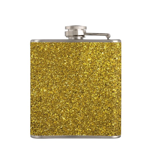 Goldmakrelen-Glitzer Flachmann (Rückseite)