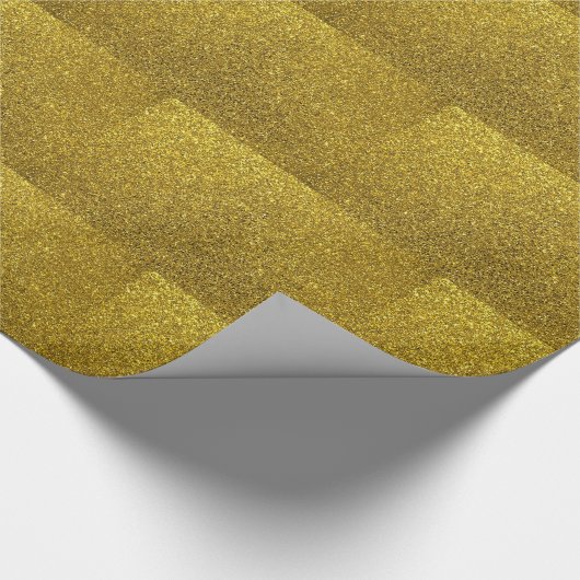 Goldmakrelen-Glitzer Geschenkpapier (Ecke)