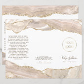 Goldmakrelenbroschüre für Elfenbein (Vorne/Hinten)