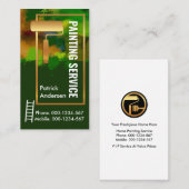 Goldmalerei auf eine schmutzige Mauer Visitenkarte (Vorne/Hinten)