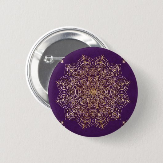 GoldMandala Button (Vorne & Hinten)
