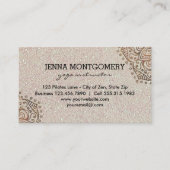 GoldMandala des Yoga-Lehrer-Imitat-Glitzer-| Boho Visitenkarte (Vorderseite)