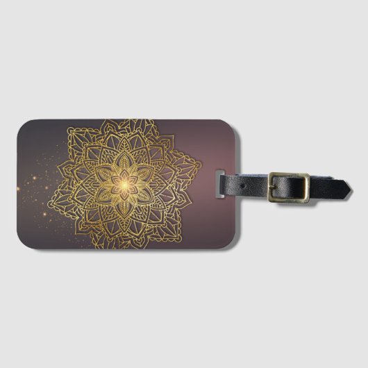 GoldMandala Gepäckanhänger (Vorderseite (Horizontal))
