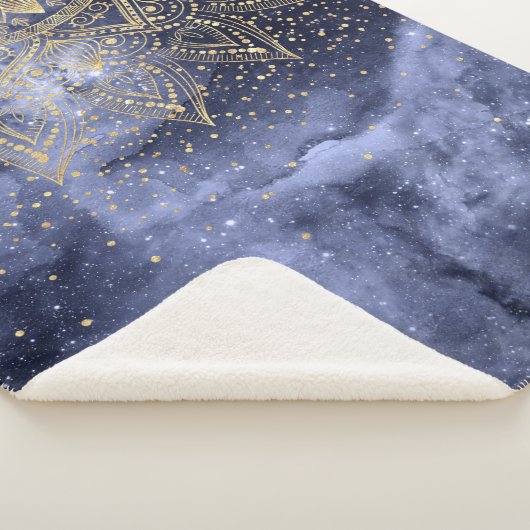 Goldmandala-Konfetti-Design Sherpadecke (3/4)