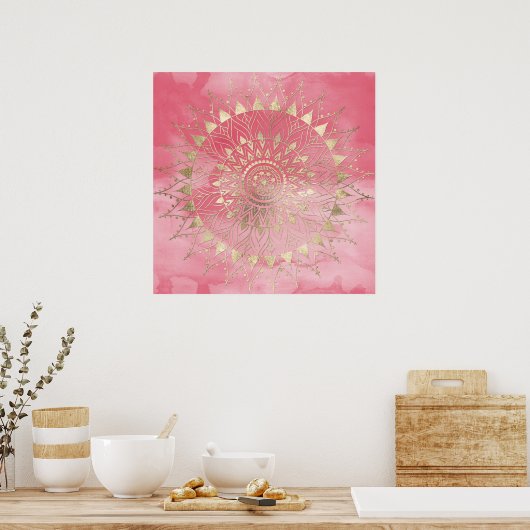 Goldmandala Poster (Küche)