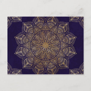 Goldmandala Postkarte
