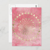 Goldmandala Postkarte (Vorne/Hinten)