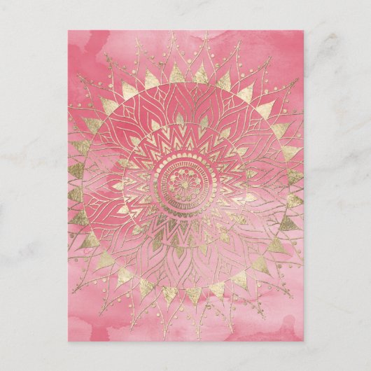 Goldmandala Postkarte (Vorderseite)