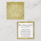 Goldmandala Quadratische Visitenkarte (Vorne/Hinten)