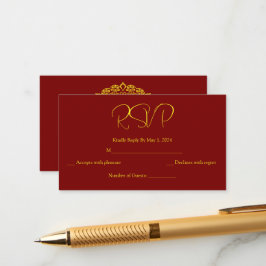 Goldmandala-Rsvp-Karte Begleitkarte