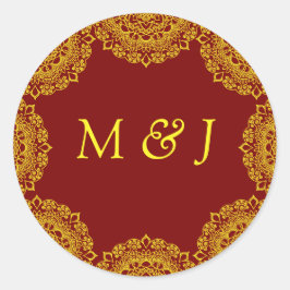Goldmandala Runder Aufkleber