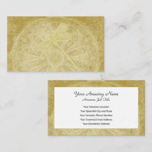 Goldmandala Visitenkarte (Vorne/Hinten)