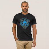 Goldmänner der lt-Blue Greek Spartan Warrior der T T-Shirt (Vorne ganz)