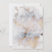 Goldmarble Geometric Wedding Einladung (Rückseite)