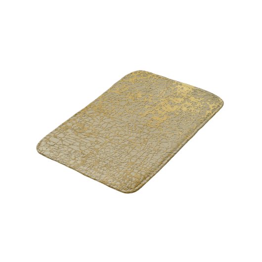 Goldmarbling: Grunge Texture Design Badematte (Schrägansicht)