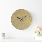 Goldmarbling: Grunge Texture Design Große Wanduhr (Zuhause)