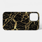 Goldmarbling Texture: Luxe Design Element iPhone Hülle (Rückseite (Horizontal))