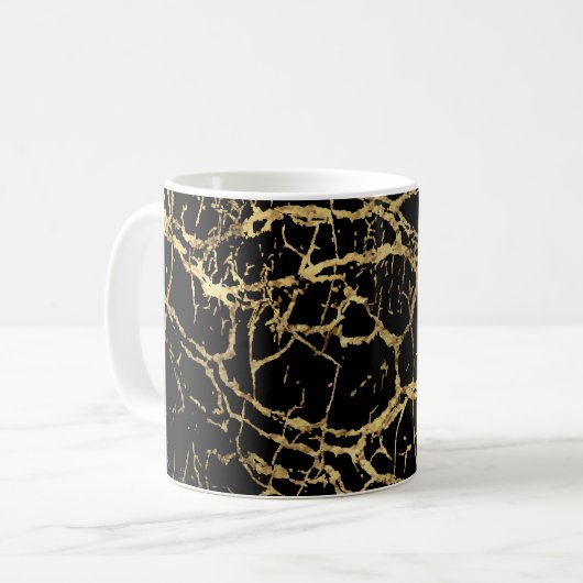 Goldmarbling Texture: Luxe Design Element Kaffeetasse (Vorderseite Links)