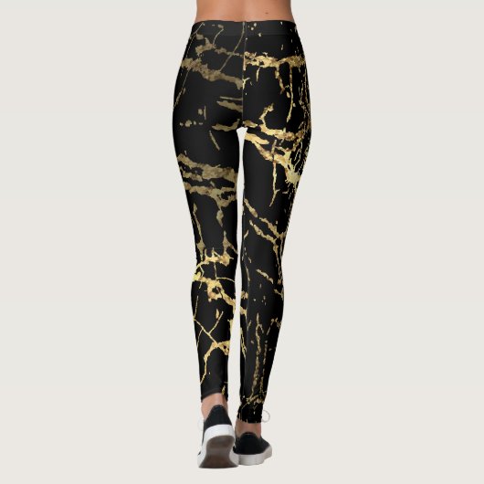 Goldmarbling Texture: Luxe Design Element Leggings (Rückseite)