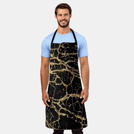 Goldmarbling Texture: Luxe Design Element Schürze (Getragen)