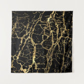 Goldmarbling Texture: Luxe Design Element Wandteppich (Vorderseite (Horizontal))