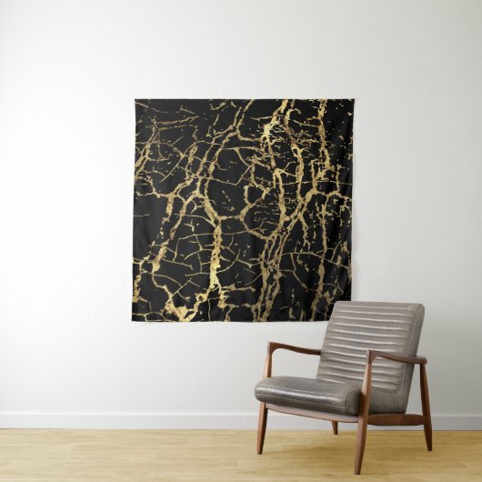 Goldmarbling Texture: Luxe Design Element Wandteppich (Beispiel (Horizontal))
