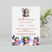 Goldmärchen aus echter Folienmärche aus Rose Folieneinladung (Stehend vorne)