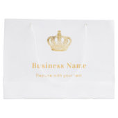 Goldmarke der Königskronen-Einkaufstasche Große Geschenktüte (Rückseite)