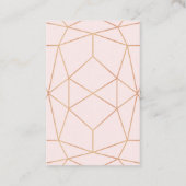 Goldmarkierung der geometrischen Rose | Benutzerde Visitenkarte (Rückseite)