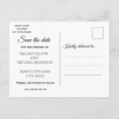 Goldmarmor-Ananas aus Rose Save the Date Ankündigungspostkarte (Rückseite)