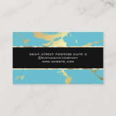 Goldmarmor Aquamarin Visitenkarte (Rückseite)