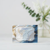 Goldmarmor aus Weiß und Elfenbeingold auf Seide Begleitkarte (Stehend Vorderseite)