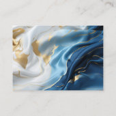 Goldmarmor aus Weiß und Elfenbeingold auf Seide Begleitkarte (Rückseite)